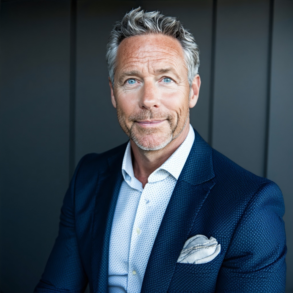 successful family office wealth owner serial entrepreneur headshot male late 50s