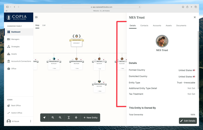 Entity panel v3