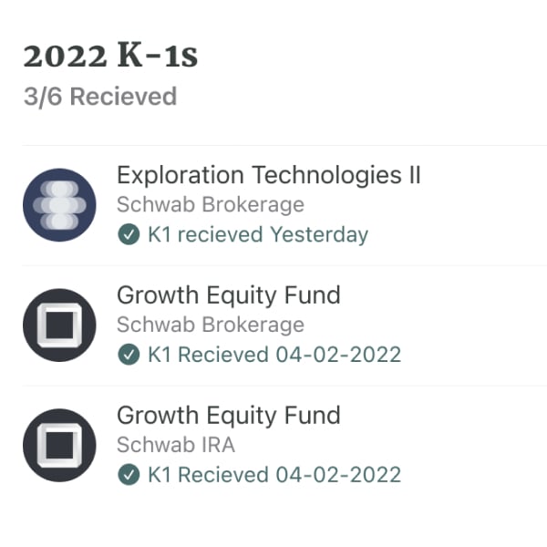 K-1 Tracker